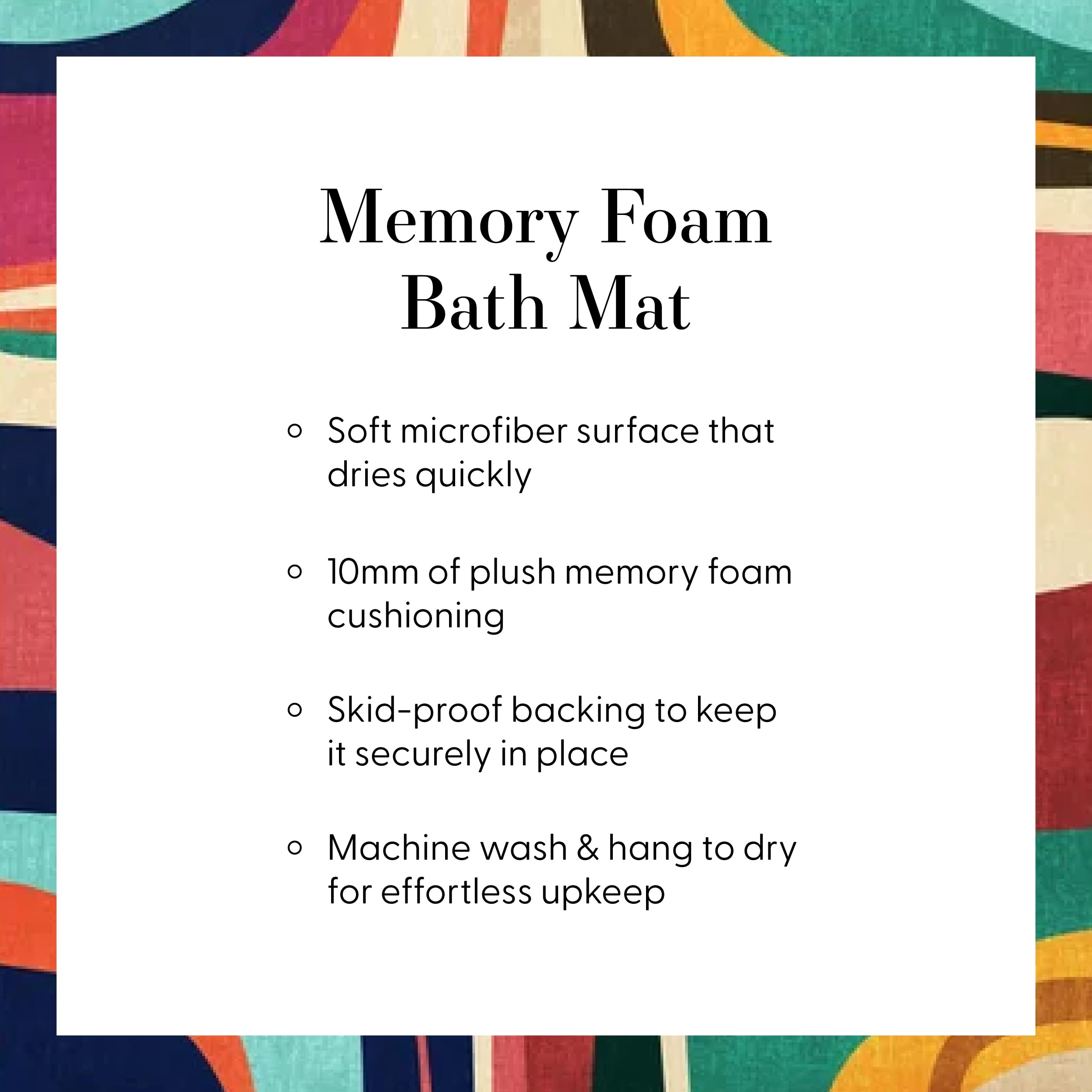 Society6 Bath Mat - Bathroom Decor by Alyssa Hamilton - Non-Slip Memory Foam Bathroom Rugs, Soft Microfiber, Machine Washable, 21" x 34", Relief 1 - Image 3