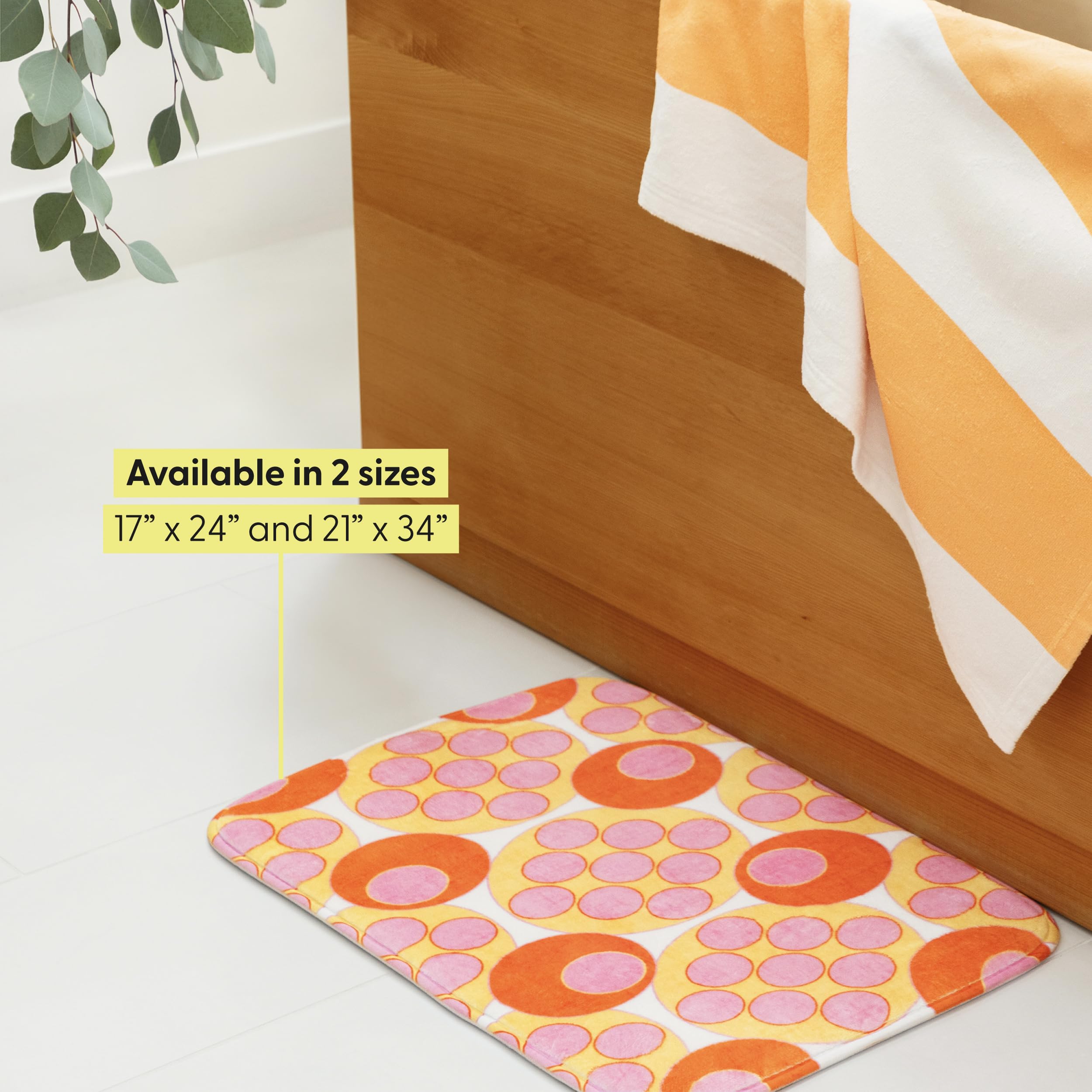 Society6 Bath Mat - Bathroom Decor by Alyssa Hamilton - Non-Slip Memory Foam Bathroom Rugs, Soft Microfiber, Machine Washable, 21" x 34", Relief 1 - Image 4