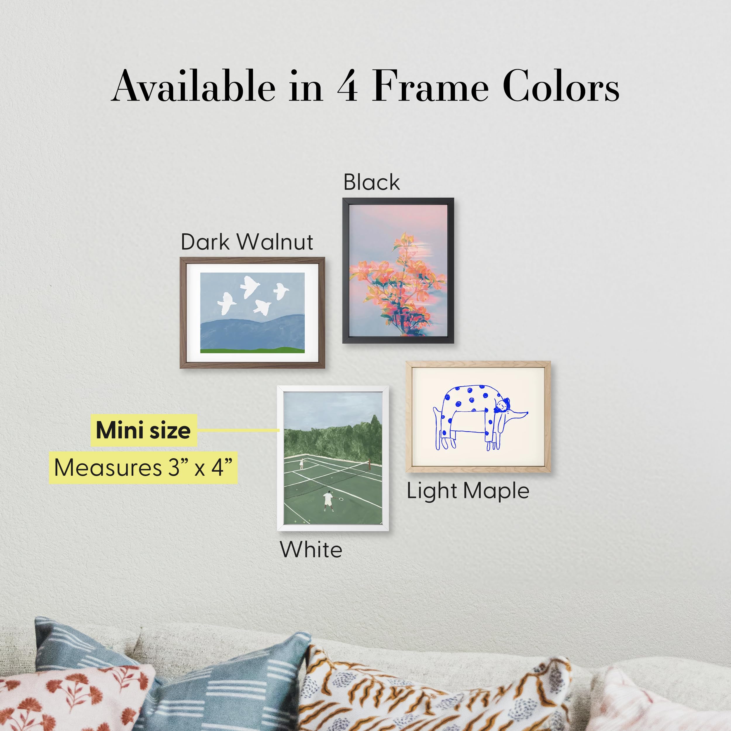 Society6 Pinky Swear Hand Study Framed Mini Art Print - Wall Decor by Laura Graves - Framed, Small - Scale Work of Art with Gallery - Quality Ink, 3” x 4”, Black Frame - Image 4